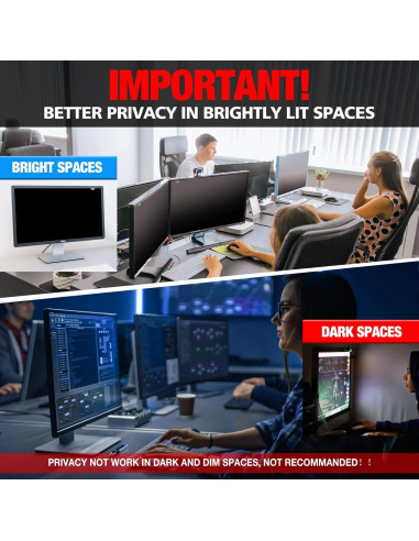 Filtro de Pantalla de Privacidad Izmapaic 24" 16:9 Antirreflejo