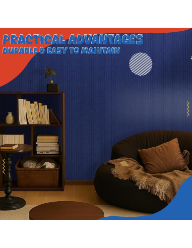 Paneles Acústicos 5 Pack EVENRISING 120x60 cm Azul Marino