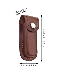 Funda de Cuchillo de Cuero Arvintas 2 Paquetes con Botón 2