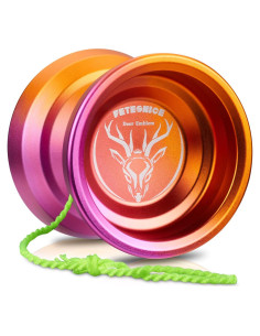 Yoyo Profesional FETESNICE LY001 Metal Naranja-Púrpura