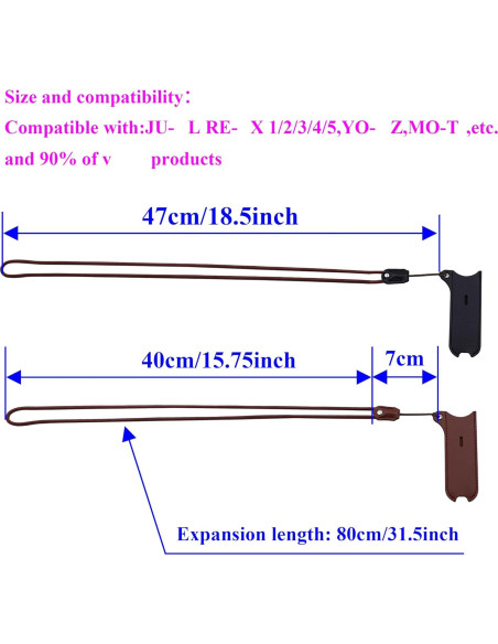 Funda de cuero PU con cordón para J-U-L y otros - 2 Pack