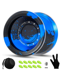 Yoyo Profesional HKSOD Metal 64g 57mm Negro Azul