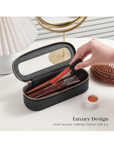 Bolsa de Maquillaje Transparente Aveniee Slim - Negro