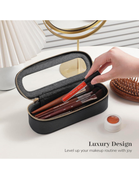 Bolsa de Maquillaje Transparente Aveniee Slim - Negro