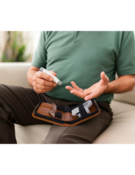 Estuche de Glucosa SHBC de Cuero PU Ecológico con Bolsillos