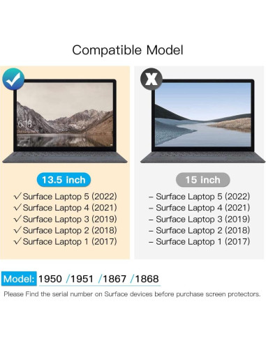 FILMEXT Protector de Pantalla Privado para Surface Laptop 13.5"