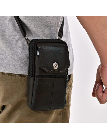 Estuche de cuero YIUMLMN para cigarrillos y encendedor - Vintage