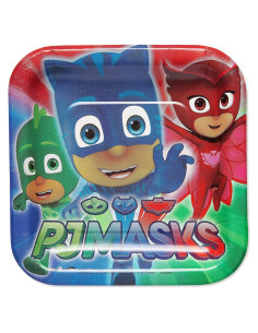 Platos de Postre de Papel PJ Masks American Greetings 8 Unidades