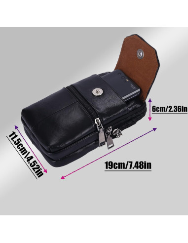 Estuche de cuero YIUMLMN para cigarrillos y encendedor - Vintage