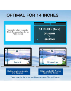 Filtro de Privacidad Magnético 14" Halloive 16:9 Anti-reflejo 2