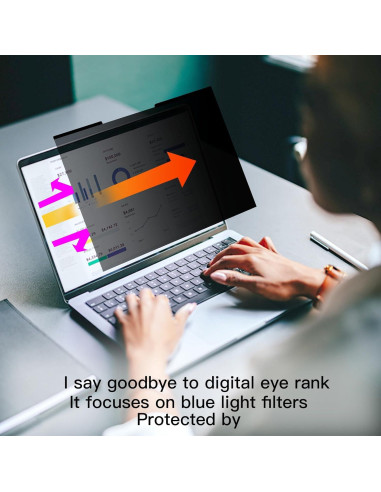Filtro de Privacidad Magnético 14" Halloive 16:9 Anti-reflejo