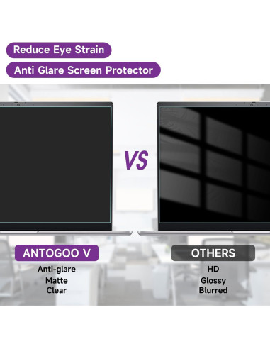 Paquete de 2 Protectores de Pantalla 14" Anti Luz Azul ANTOGOO V