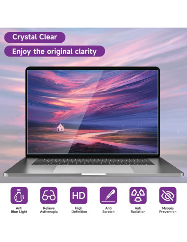 Paquete de 2 Protectores de Pantalla 14" Anti Luz Azul ANTOGOO V
