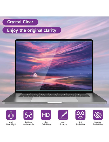 Paquete de 2 Protectores de Pantalla 14" Anti Luz Azul ANTOGOO V