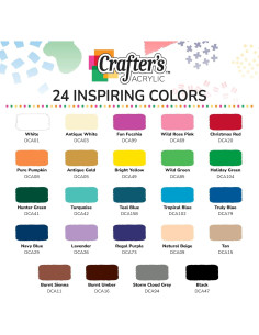 Juego de Pintura Acrílica DecoArt Crafter's 24 Colores 1419 ml 2