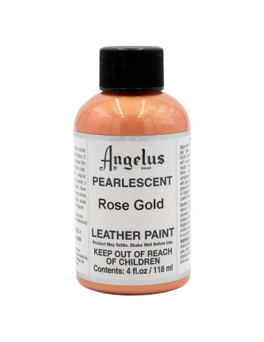 Pintura para Cuero Angelus 118 ml Oro Rosa - Acabado Brillante