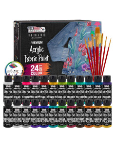 Juego de Pintura Acrílica Permanente U.S. Art Supply 24 Colores 2oz