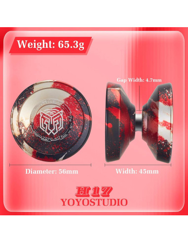 Yoyo Profesional YOYOSTUDIO Doble Función 5.08 cm Metal
