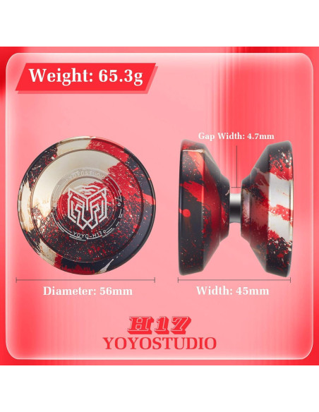 Yoyo Profesional YOYOSTUDIO Doble Función 5.08 cm Metal