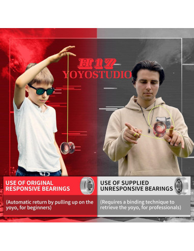 Yoyo Profesional YOYOSTUDIO Doble Función 5.08 cm Metal