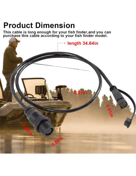 Cable Adaptador Ussuray 1852086 para Humminbird HELIX 7 G3/G4