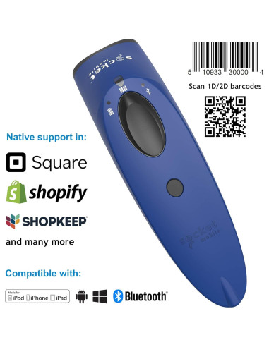Escáner de Código de Barras 2D Socket Mobile S740 Azul