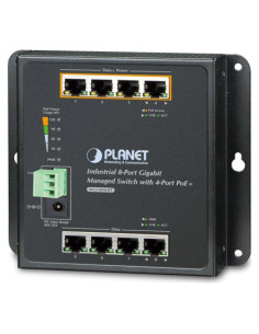 Interruptor Industrial Planet WGS-804HPT 8 Puertos PoE+ 144W