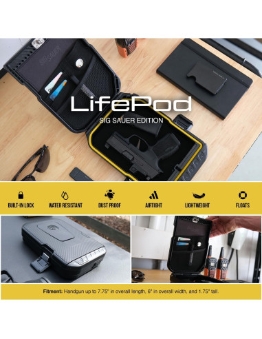 Caja de Viaje Segura VAULTEK Edición SIG SAUER LifePod 29x22cm