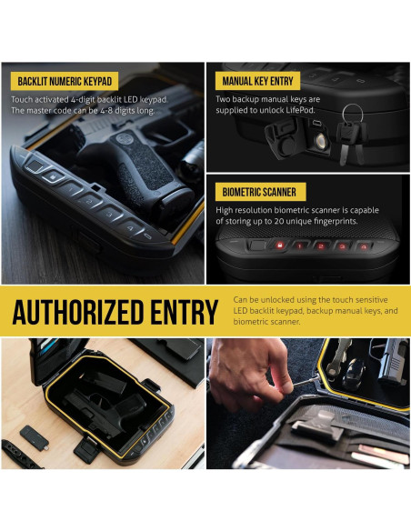 Caja de Viaje Segura VAULTEK Edición SIG SAUER LifePod 29x22cm