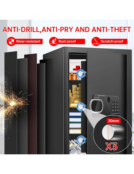 Caja Fuerte Digital EVSUVSRT 5 Pies Cúbicos Antirrobo