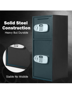 Caja Fuerte Digital S AFSTAR Doble Puerta 26.8 kg 35.6x30.5x80 cm 2