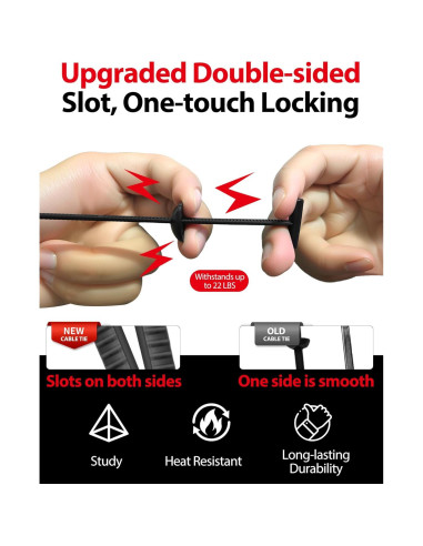 Clips de Nylon Multifuncionales Hovmvtee 100pcs - Hebilla T