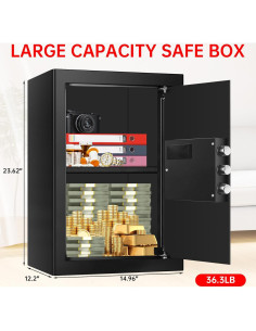Caja Fuerte a Prueba de Fuego y Agua VIDXCVIT 5 Pies Cúbicos 2