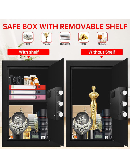 Caja Fuerte a Prueba de Fuego y Agua VIDXCVIT 5 Pies Cúbicos