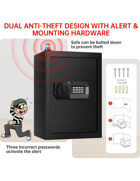 Caja Fuerte a Prueba de Fuego y Agua VIDXCVIT 5 Pies Cúbicos