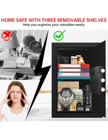 Caja Fuerte a Prueba de Fuego y Agua VIDXCVIT 5 Pies Cúbicos