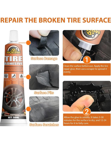 Kit de Pegamento para Neumáticos ROFPM TireGlue-A001 100 ml