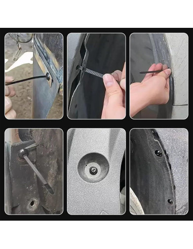 100 Clips de Retención Automotrices LZECJ - Nylon Universal