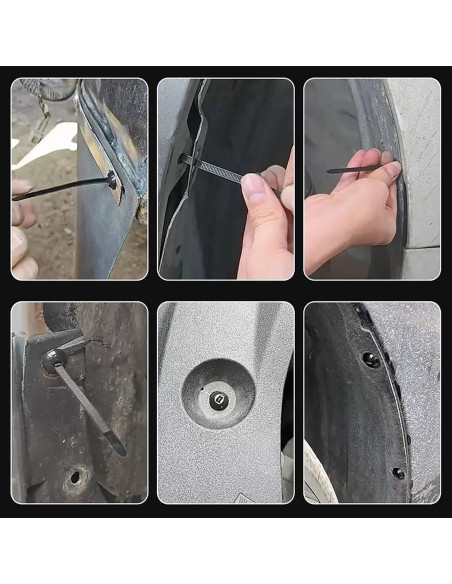 100 Clips de Retención Automotrices LZECJ - Nylon Universal