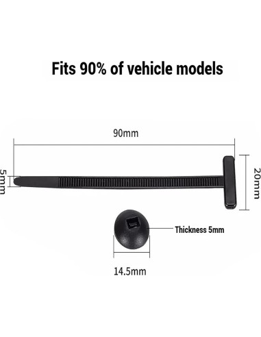 100 Clips de Retención Automotrices LZECJ - Nylon Universal