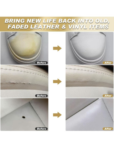 Kit de Reparación de Cuero SEISSO Gris 10 Piezas para Muebles