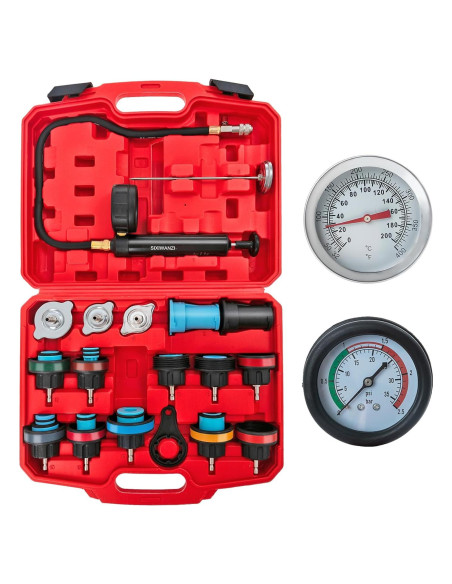 Kit de Probador de Presión de Refrigerante SIXIWANZI 18 Piezas