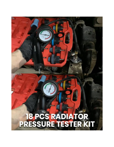 Kit de Probador de Presión de Refrigerante SIXIWANZI 18 Piezas