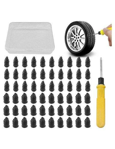 Kit de Reparación de Neumáticos 60PCS BDZMC con Destornillador