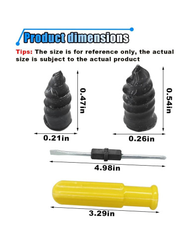 Kit de Reparación de Neumáticos 60PCS BDZMC con Destornillador
