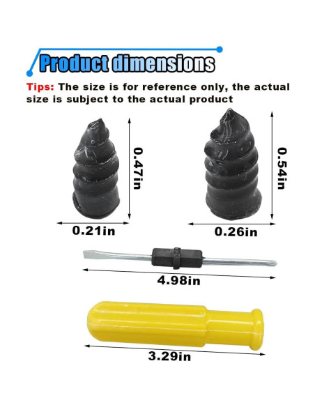 Kit de Reparación de Neumáticos 60PCS BDZMC con Destornillador