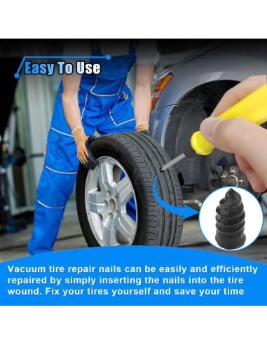 Kit de Reparación de Neumáticos 60PCS BDZMC con Destornillador
