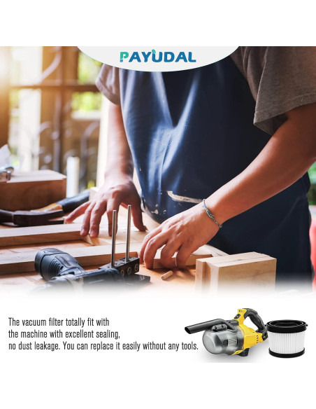 4 Filtros HEPA Reemplazo PAYUDAL DCV501HB para Aspiradora DEWALT 20V
