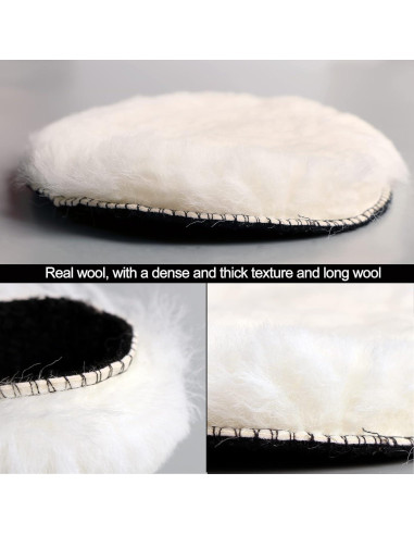 Kit de Pulido 9PCS Hiqalty - Almohadillas de Lana 10cm y 15cm