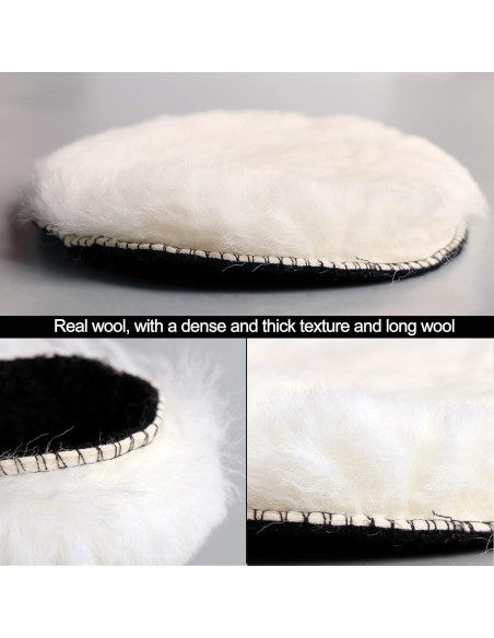 Kit de Pulido 9PCS Hiqalty - Almohadillas de Lana 10cm y 15cm